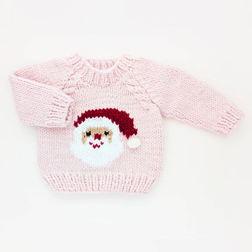 Jolly Santa Sweater Blush for Baby & Toddler Girls