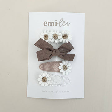 Daisy Bow Hair Clip