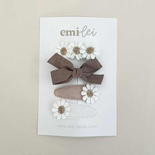 Daisy Bow Hair Clip