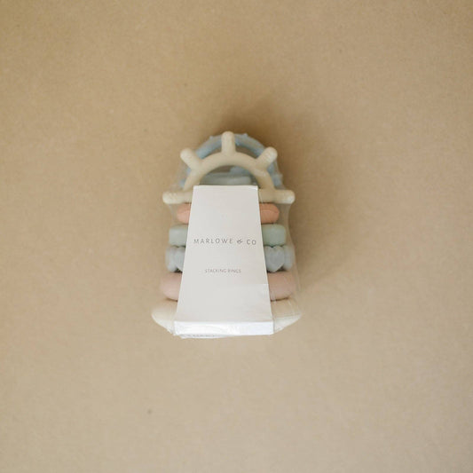 Classic Silicone Stacking Teething Ring Toy 
