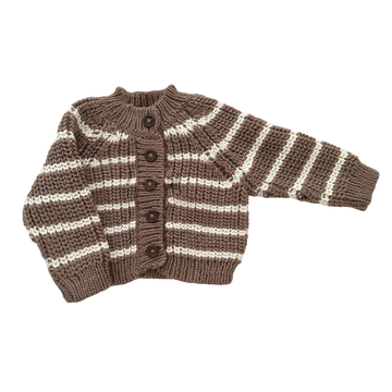 Rib Knit Stripe Cardigan