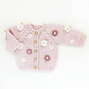 Blush Pink Floral Cardigan