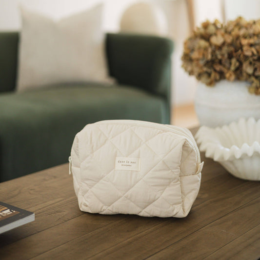 Large quilted pouch