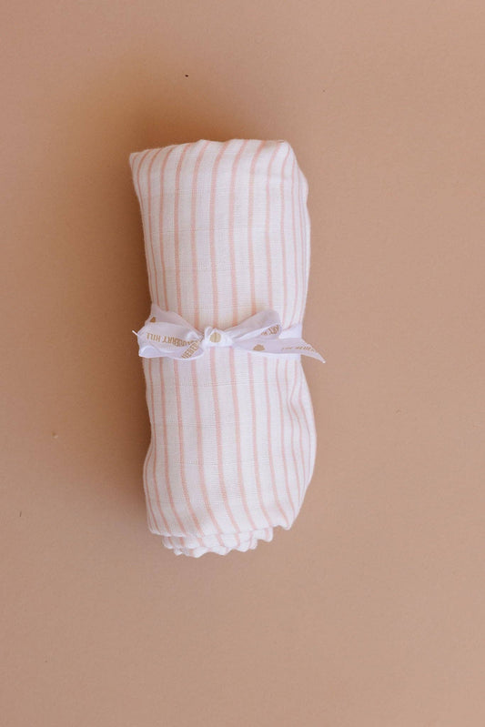 Muslin Swaddle - Pink Stripe