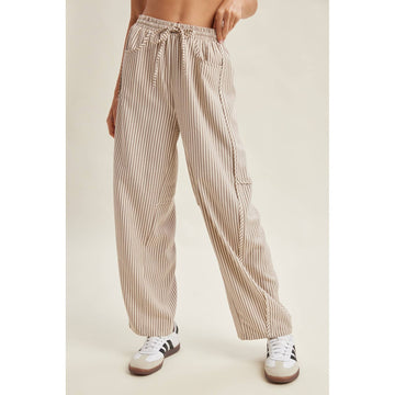 Striped drawstring pant