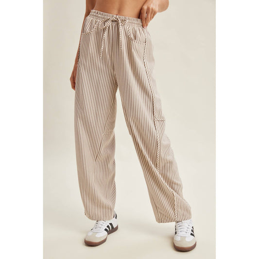 Striped drawstring pant