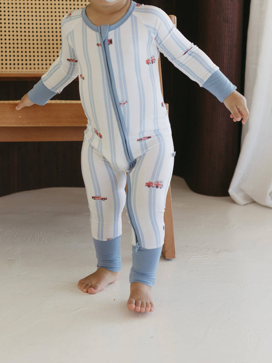 Fire Truck | Bamboo Zipper Pajamas