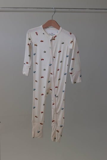 Cars + Trucks Zip Bamboo Pajamas