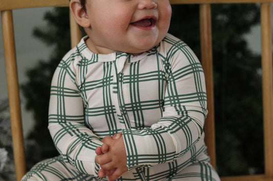 Pine Plaid Zip Pajamas