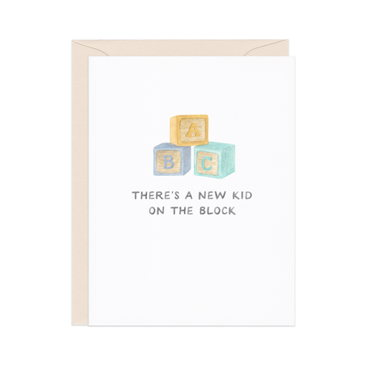 New Kid On The Block — Pop Culture Pun New Baby Card