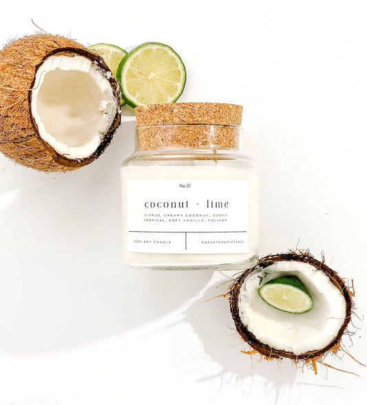Coconut + Lime 22 oz Glass Candle