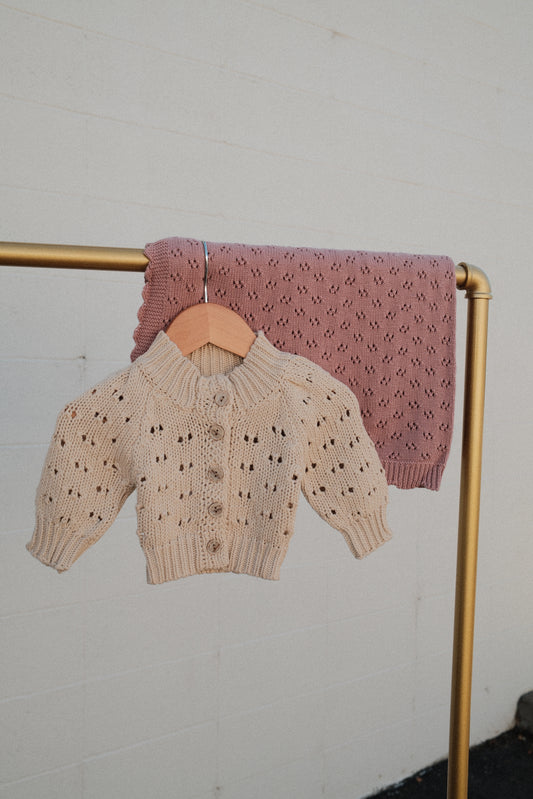 Teddy Cardigan (oat)