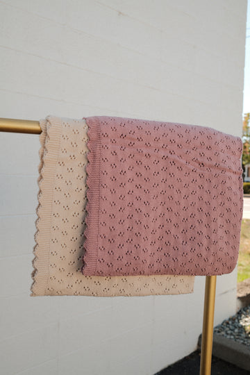 Grace Knitted Cotton Baby Blanket