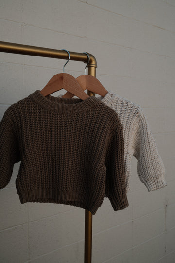 Kids Chunky Knit Sweater (MOSS)