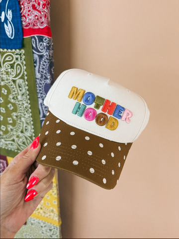 Motherhood block trucker hat