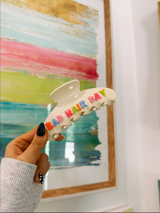 Multicolor bad hair day hair clip