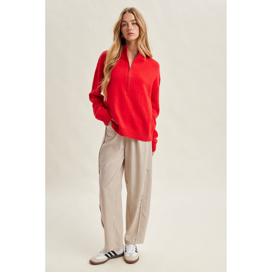 Striped drawstring pant