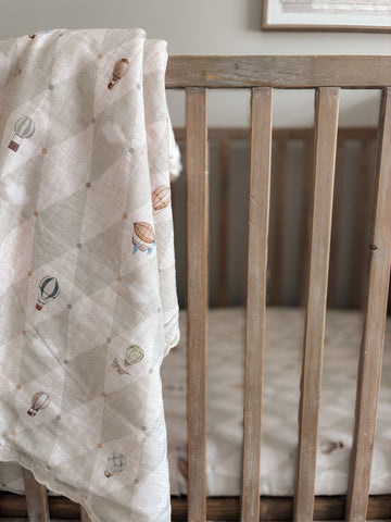 Up and Away Fur Lined Cot Blanket