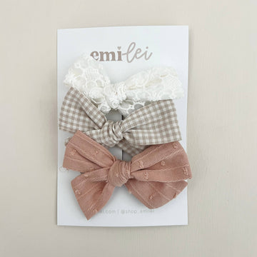 Alligator Clip Bow Set (3)