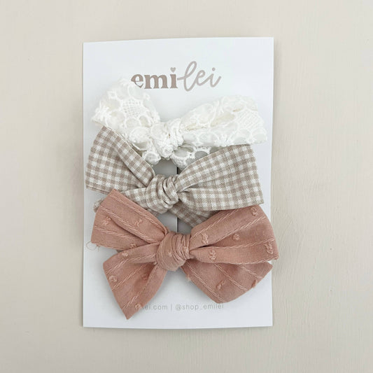 Alligator Clip Bow Set (3)