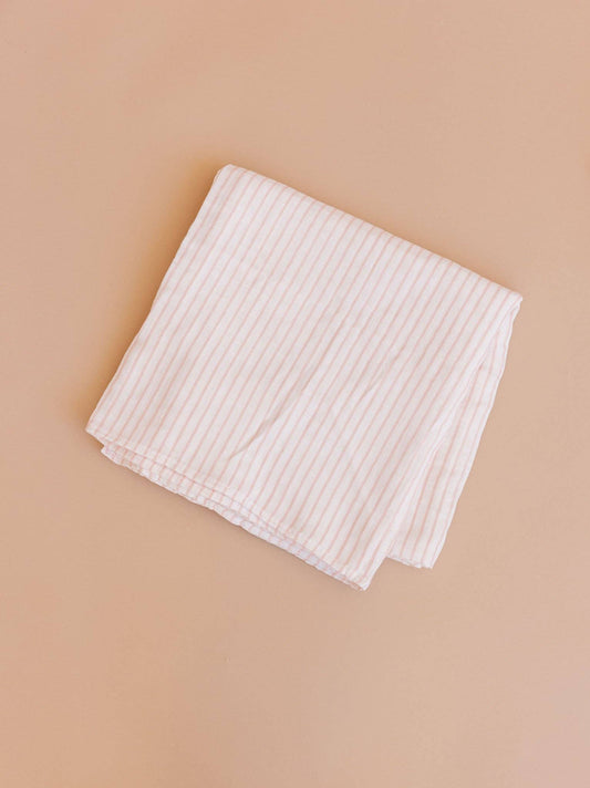 Muslin Swaddle - Pink Stripe